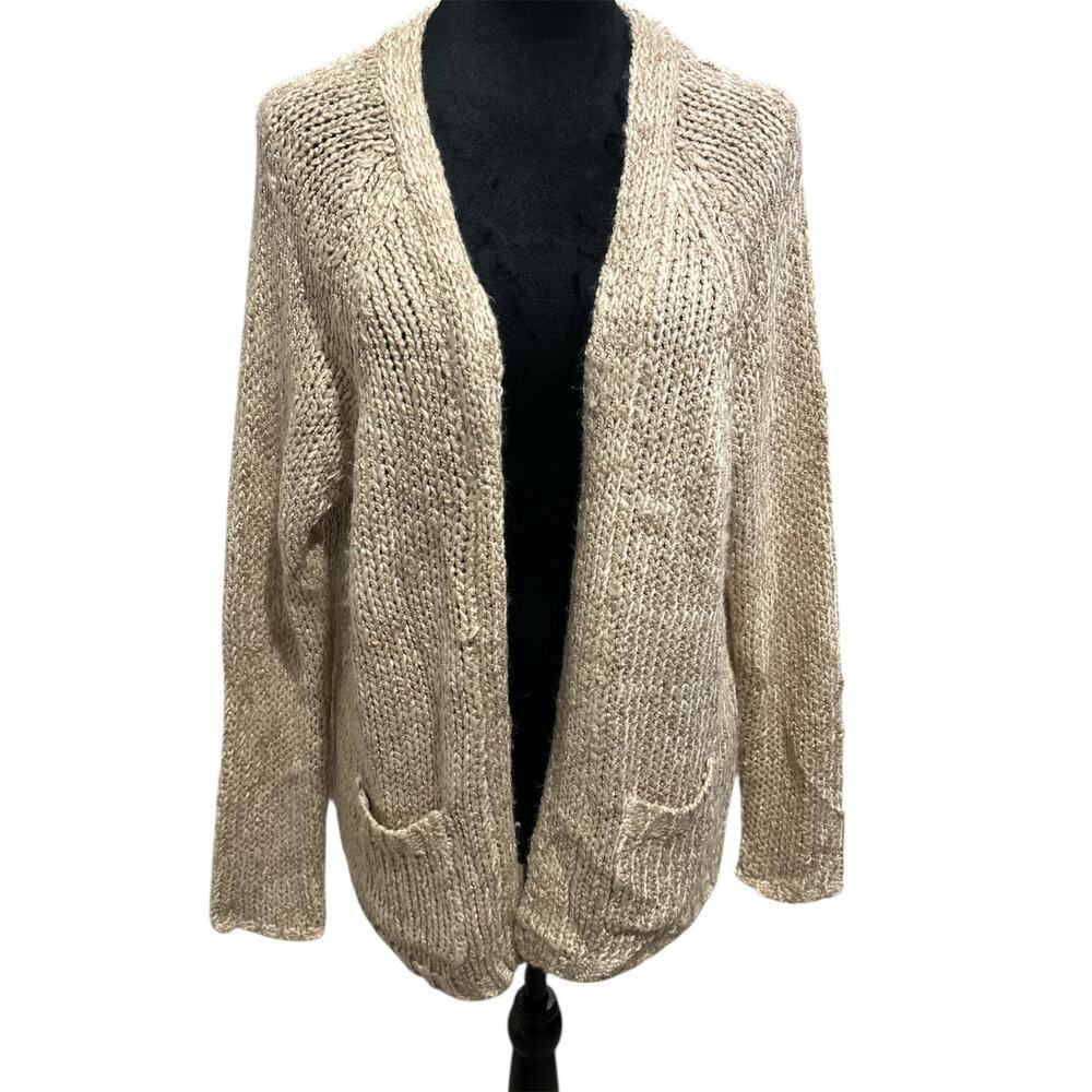 Shasa Knit Open‑Front Cardigan – Size S – Two Pockets – NWOT